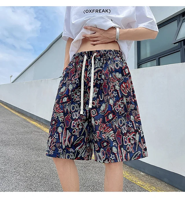 Men's Summer Breathable Linen Beach Shorts Detail