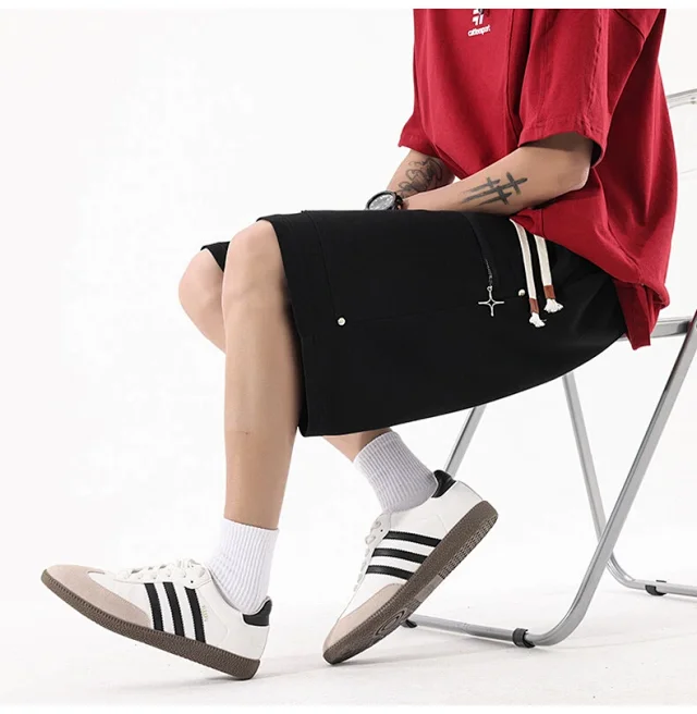 Men's Summer Trendy Loose Straight Athletic Shorts Detail