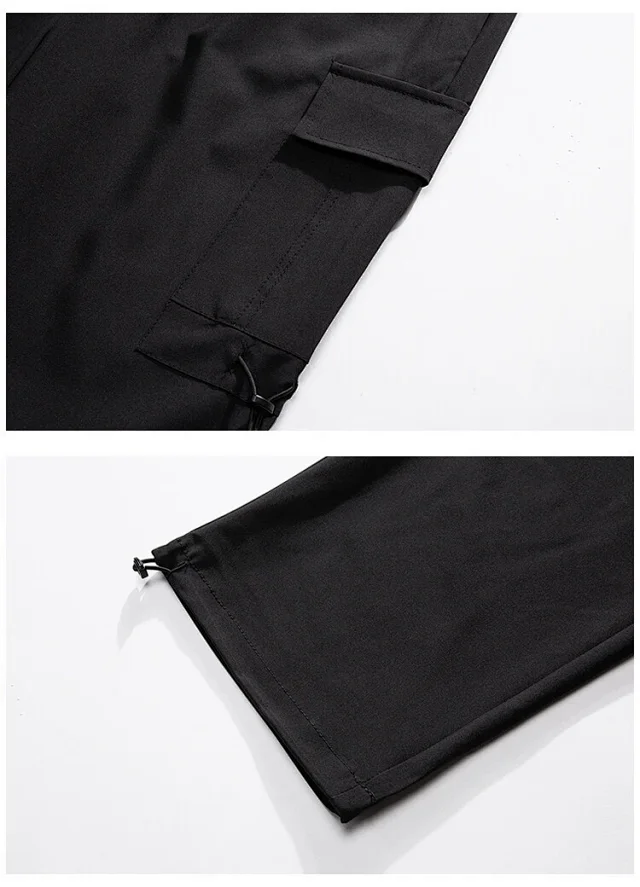 Wine Red Quick - Dry Ice Silk Men's Summer Casual Pants Detail
