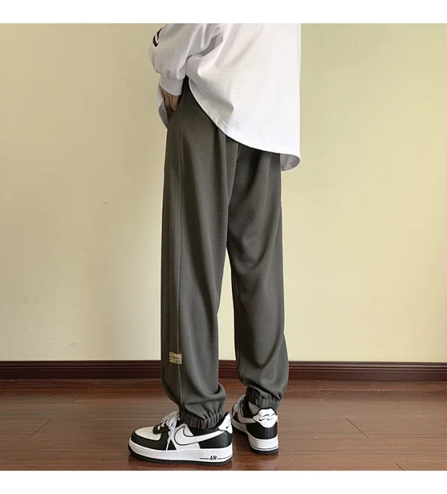 Men's Spring Autumn Waffle Casual Pants Detail