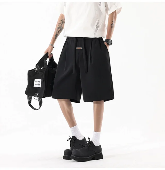 Men's Summer Printed Ice Silk Beach Shorts Detail