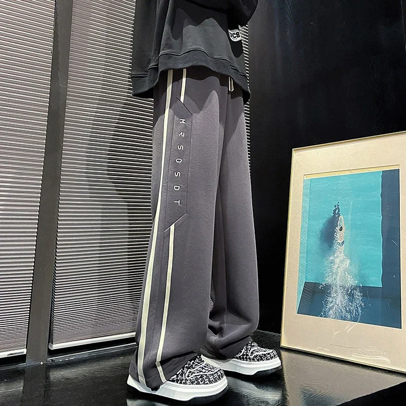 2025 Men's Sweatpants Oversize Loose Straight Trousers