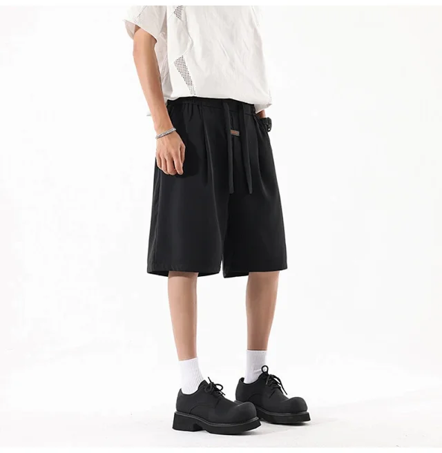 Men's Summer Printed Ice Silk Beach Shorts Detail