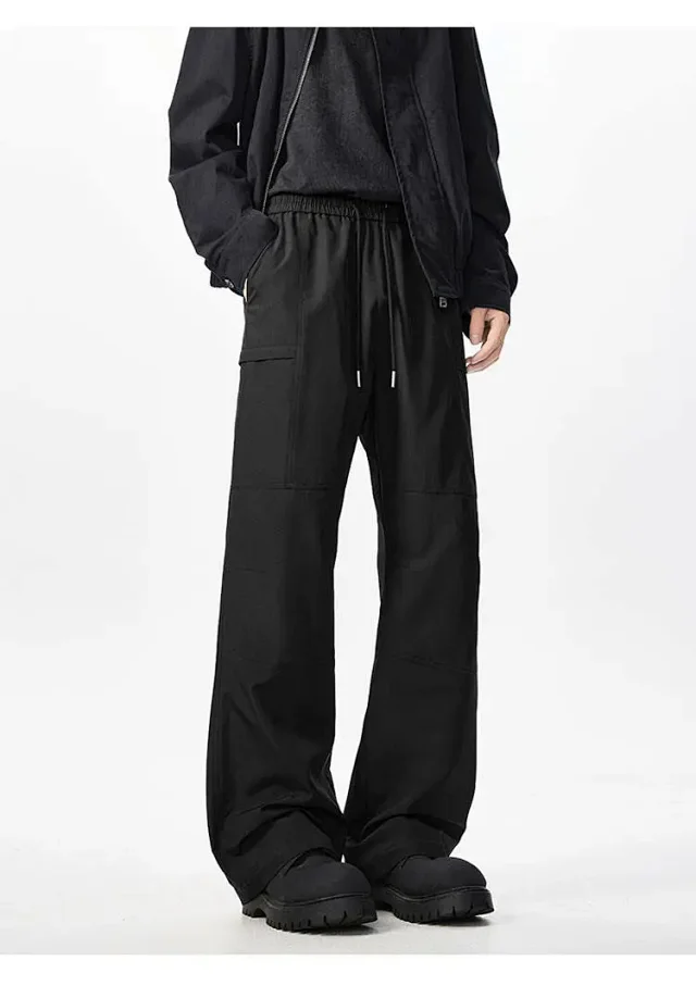 Beige Retro Cargo Pants - Men's Autumn New Detail