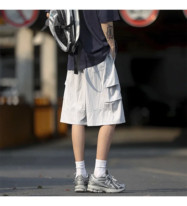 Men's Summer Ice Silk Parachute Shorts Detail