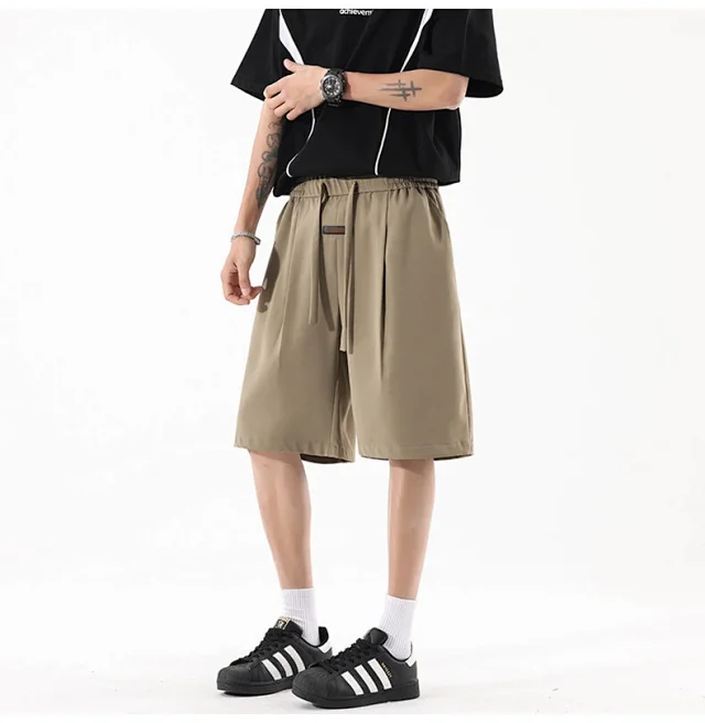 Men's Summer Printed Ice Silk Beach Shorts Detail