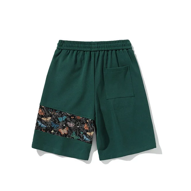 Men's Chinese Style Embroidery Sports Shorts Detail