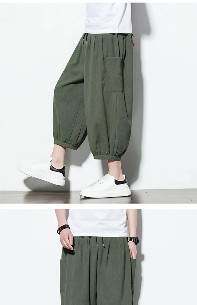 Men's 2025 Summer Ice Silk Capris Detail