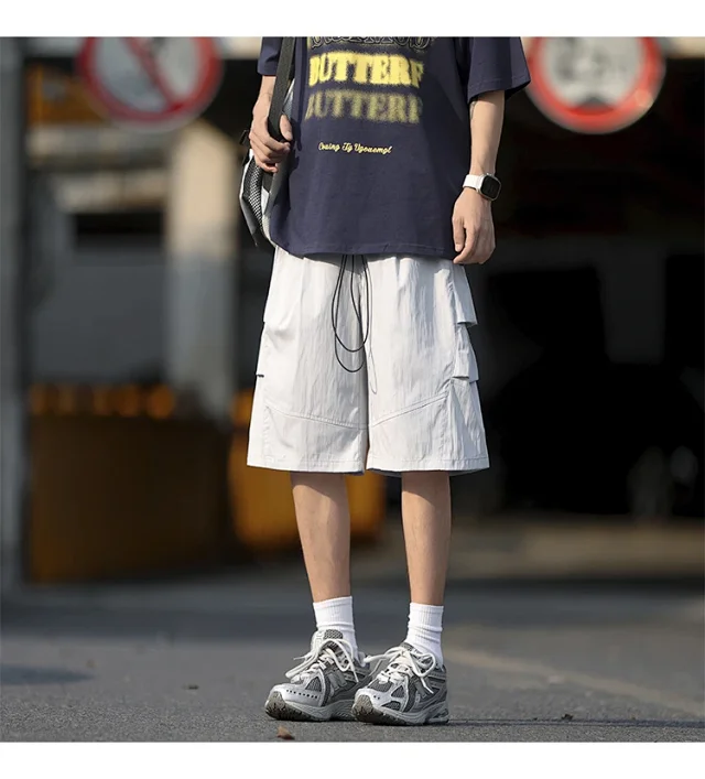 Men's Summer Ice Silk Parachute Shorts Detail