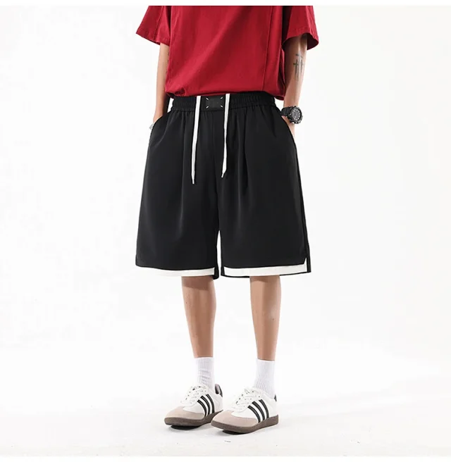 Men's Summer Cotton Loose Cargo Shorts Detail