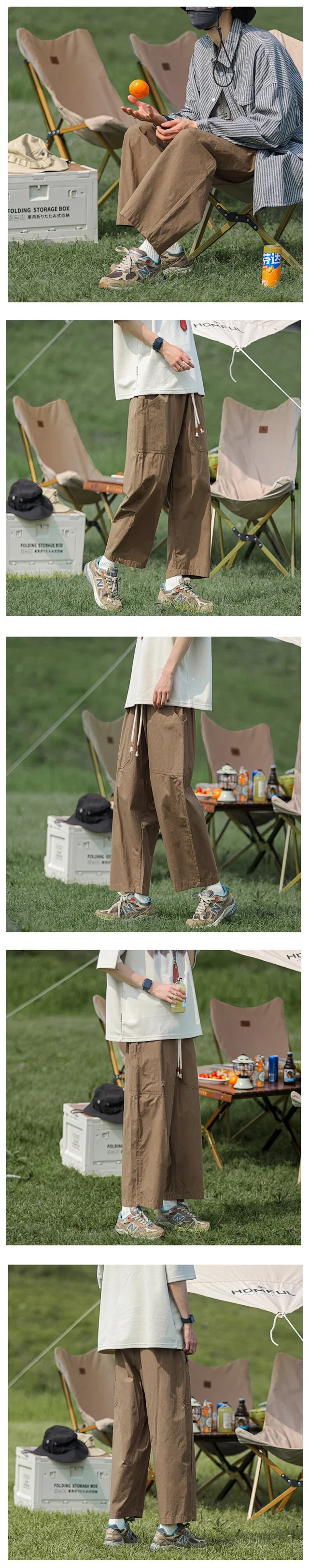 Men's Summer Thin Japanese Style Cotton Joggers Detail