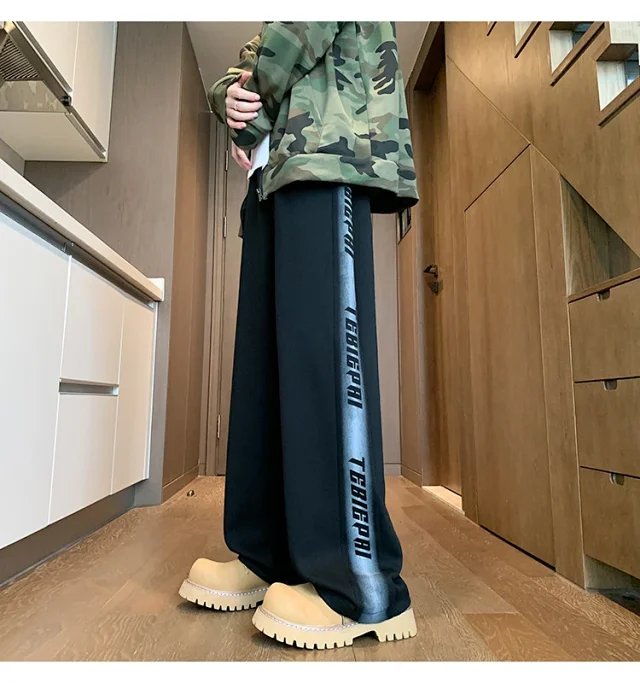 Men's 2025 Spring/Fall Oversize Wide-Leg Pants Detail