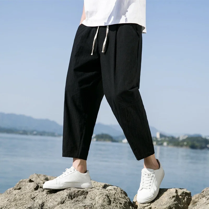 Men's New Chinese Linen Casual Pants