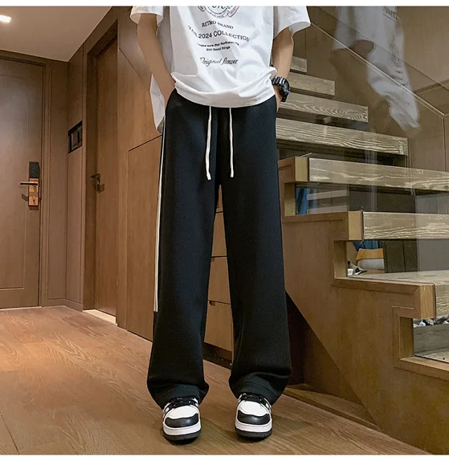 2025 Fall Men's Loose Streetwear Wide-Leg Pants Detail