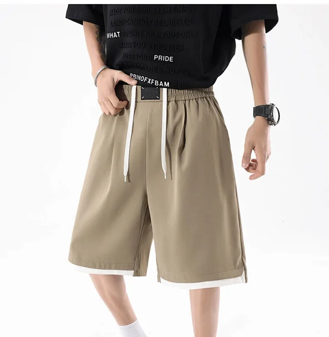 Men's Summer Cotton Loose Cargo Shorts Detail