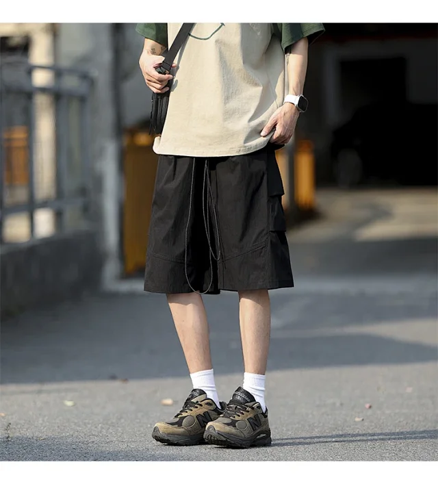 Men's Summer Ice Silk Parachute Shorts Detail