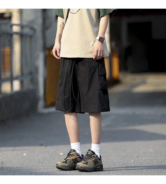 Men's Summer Ice Silk Parachute Shorts Detail