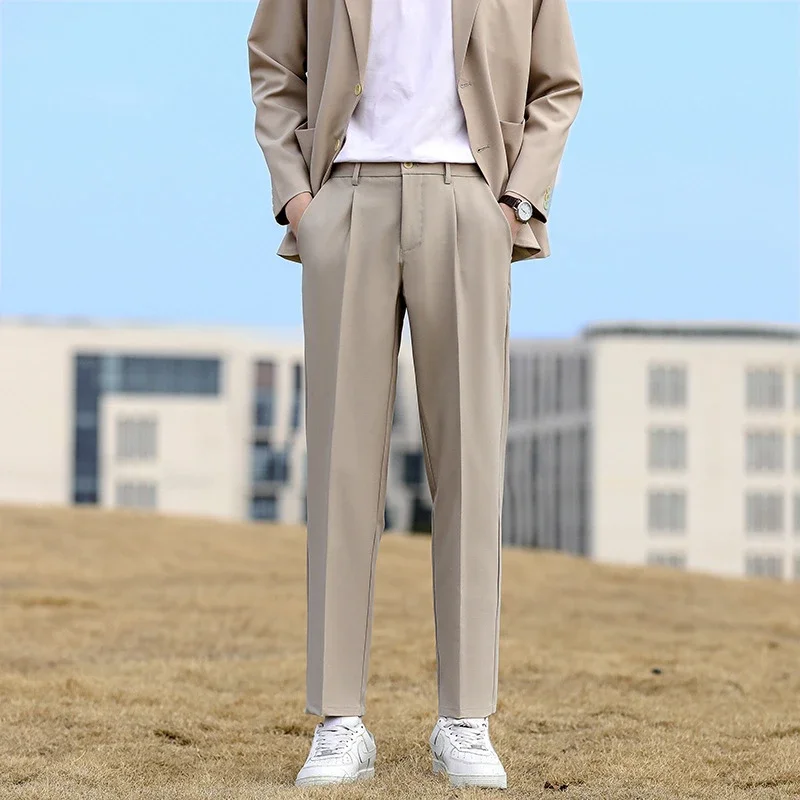 Men's Spring/Summer Khaki Casual Pants