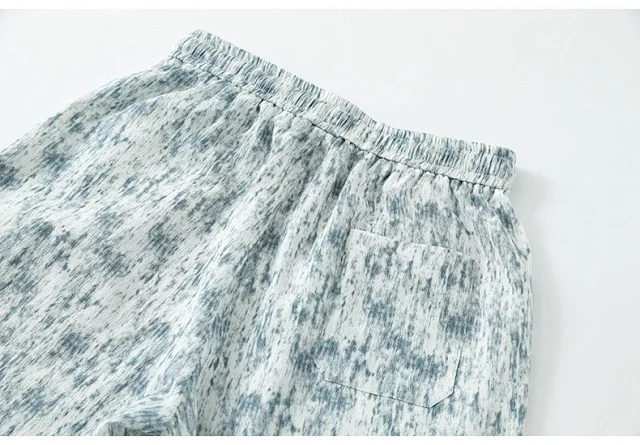 Tie-Dye Short-Sleeve Shirt Set for Men Detail