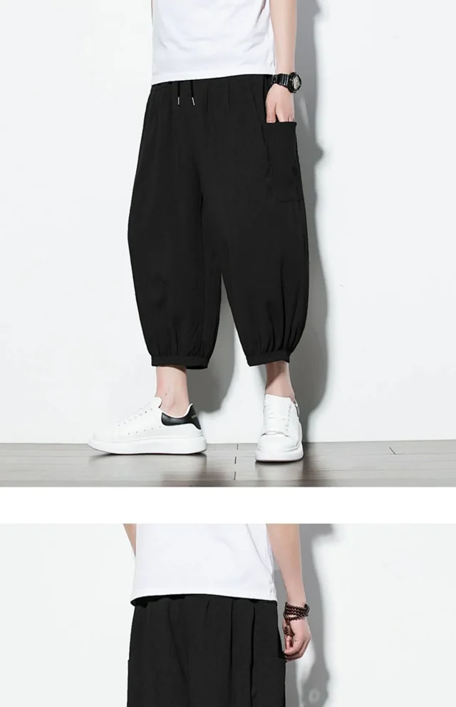 Men's 2025 Summer Ice Silk Capris Detail