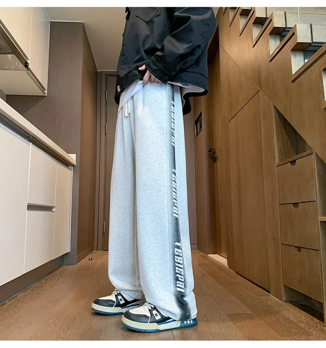 Men's 2025 Spring/Fall Oversize Wide-Leg Pants Detail