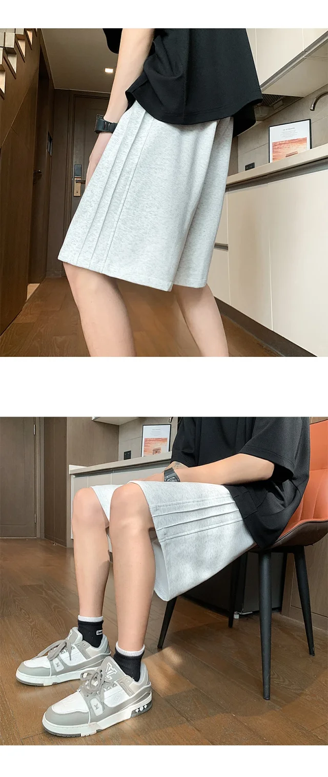 Men's Loose Straight Summer Shorts Detail