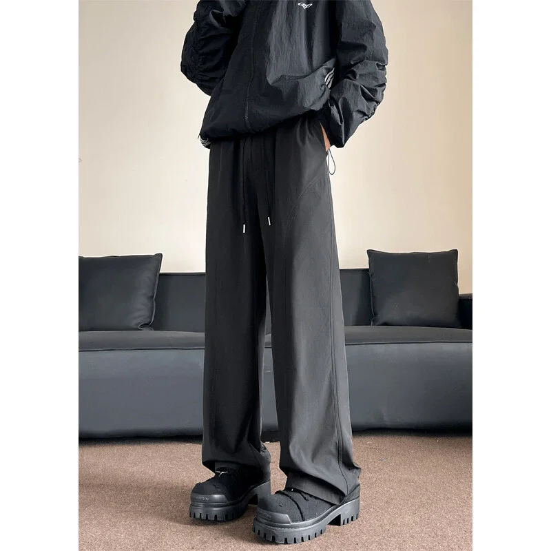Men's Winter Fleece Oversize Wide-leg Pants