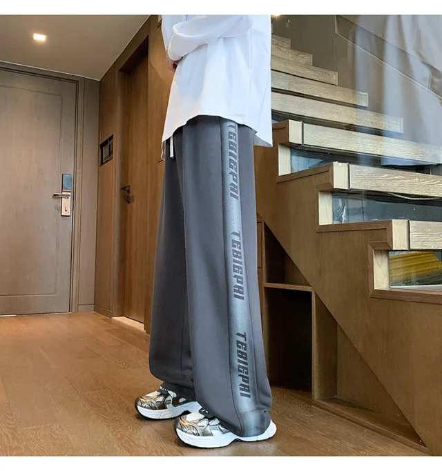 Men's 2025 Spring/Fall Oversize Wide-Leg Pants Detail