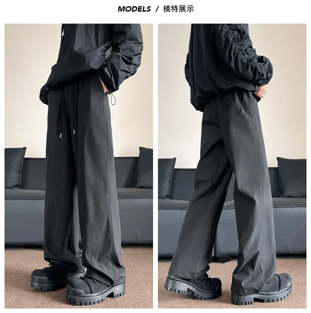 Men's Winter Fleece Oversize Wide-leg Pants Detail