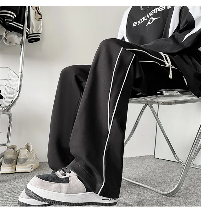Japanese Oversize Men's Spring Wide-Leg Pants Detail