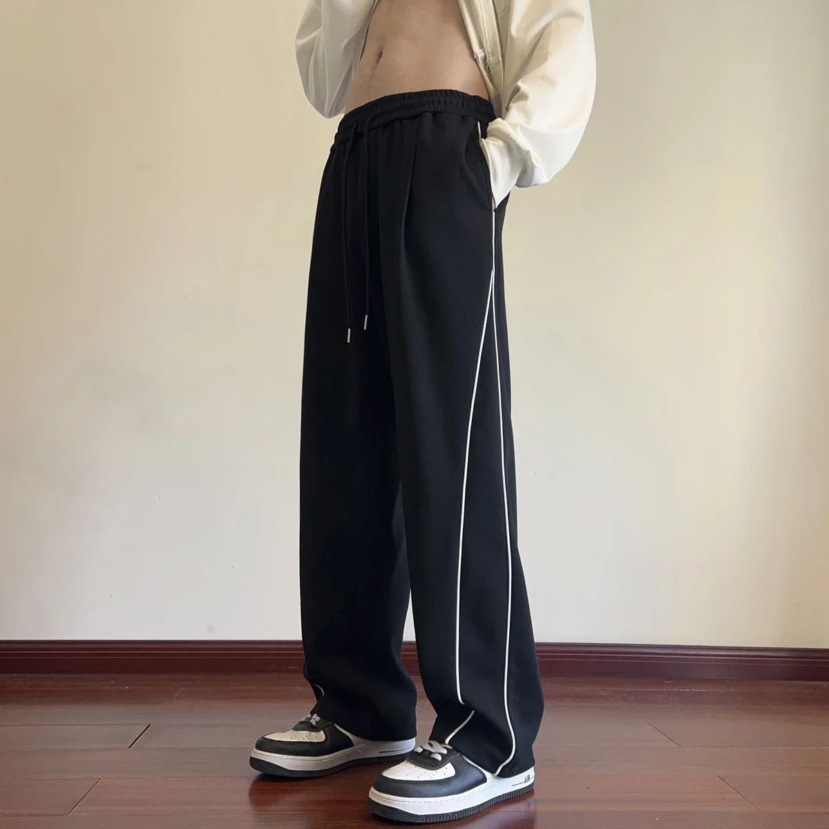 Oversize Japanese Stripe Linen Pants