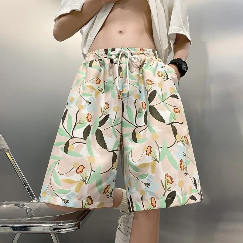 Men's Summer Thin Quick-dry Trendy Floral Beach Shorts
