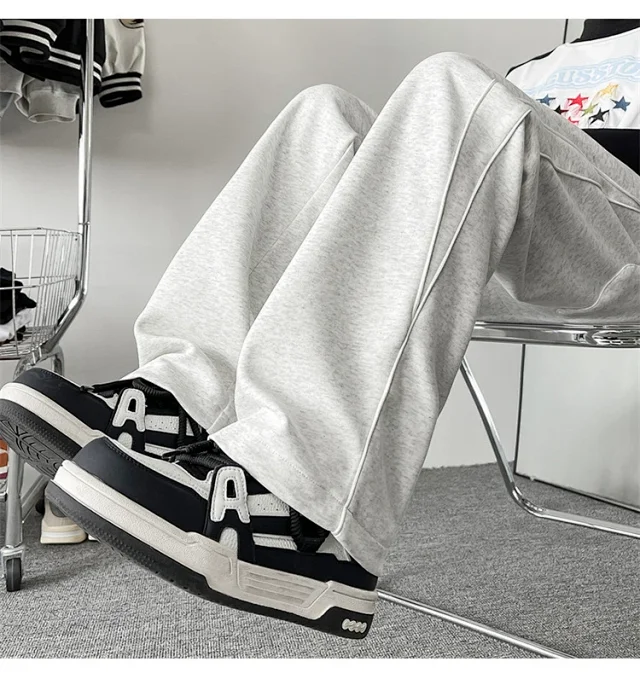 Japanese Oversize Men's Spring Wide-Leg Pants Detail