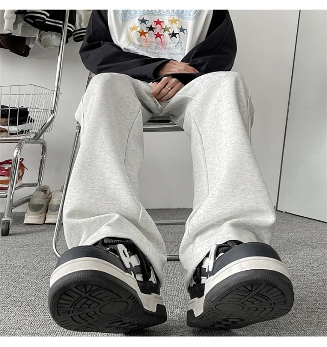 Japanese Oversize Men's Spring Wide-Leg Pants Detail