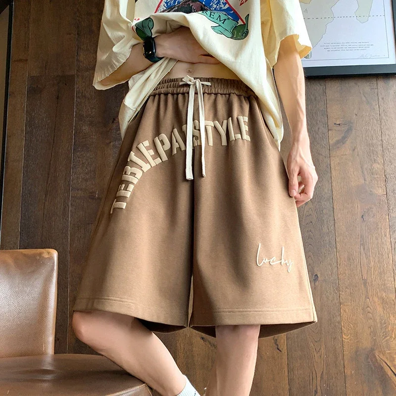 Men's Summer New Trendy Foam Print Loose Shorts