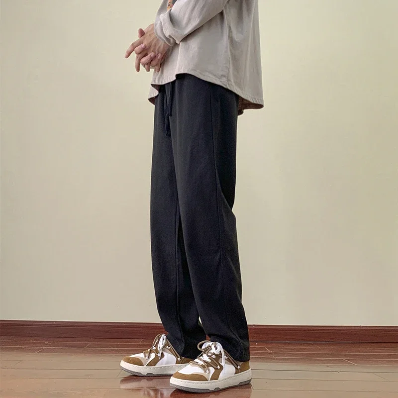 Men's Spring/Fall Cotton Straight Breathable Cargo Pants