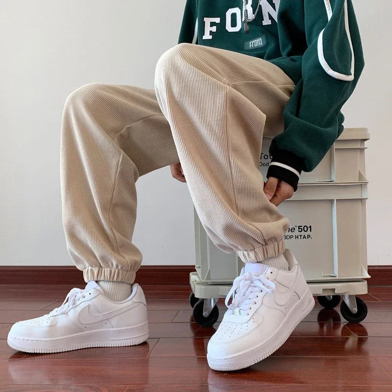 Men's Corduroy Sweatpants with Drape