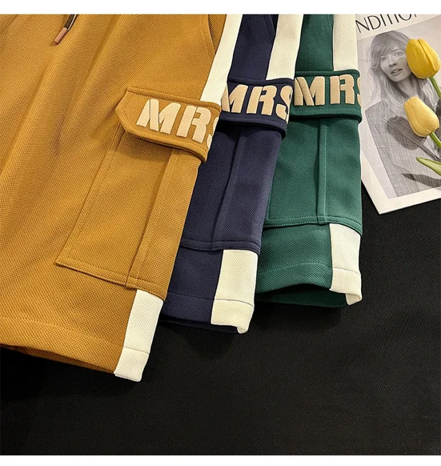 Men's Summer Retro Stripe Basketball Shorts Detail