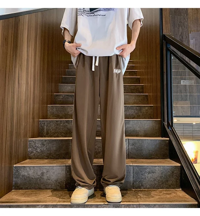 Men's Summer Loose Straight Leg Pants Detail