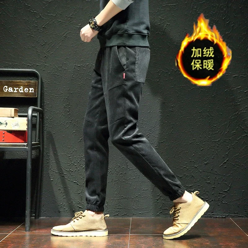Men's Corduroy Joggers with Fleece