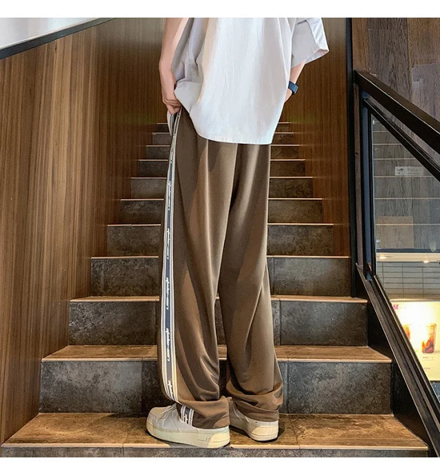 Men's Summer Loose Straight Leg Pants Detail
