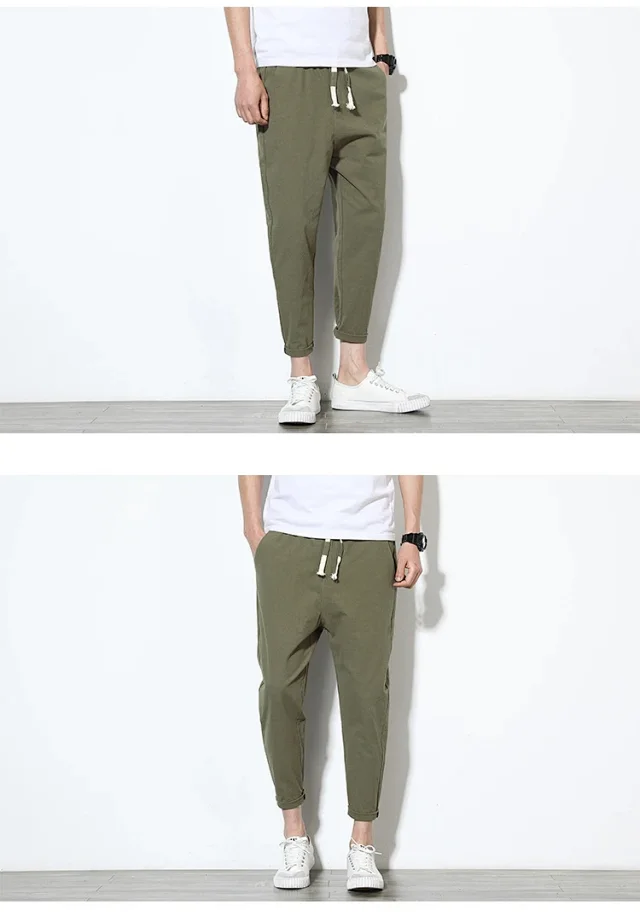 K352018 Cotton & Linen 9/10 Pants Detail