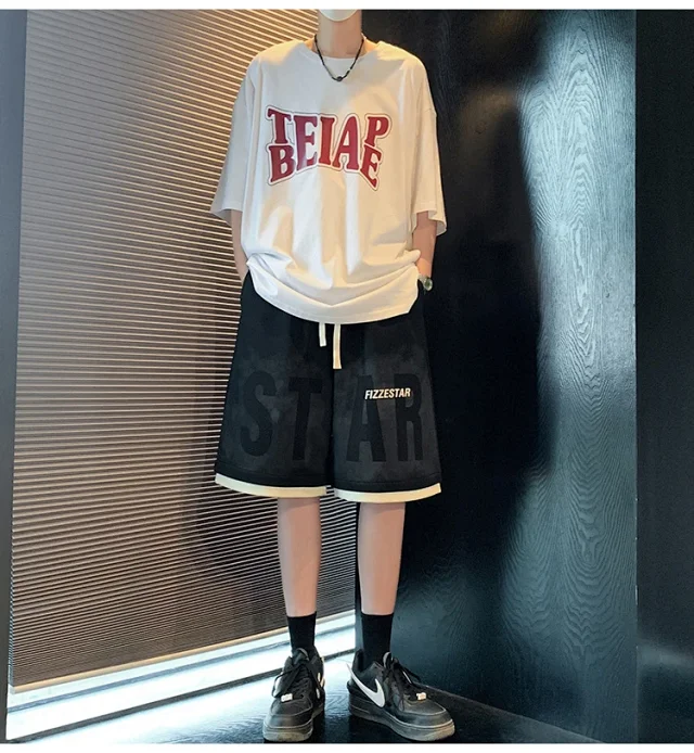 2025 Men's Tie-Dye Oversize Sport Shorts Detail