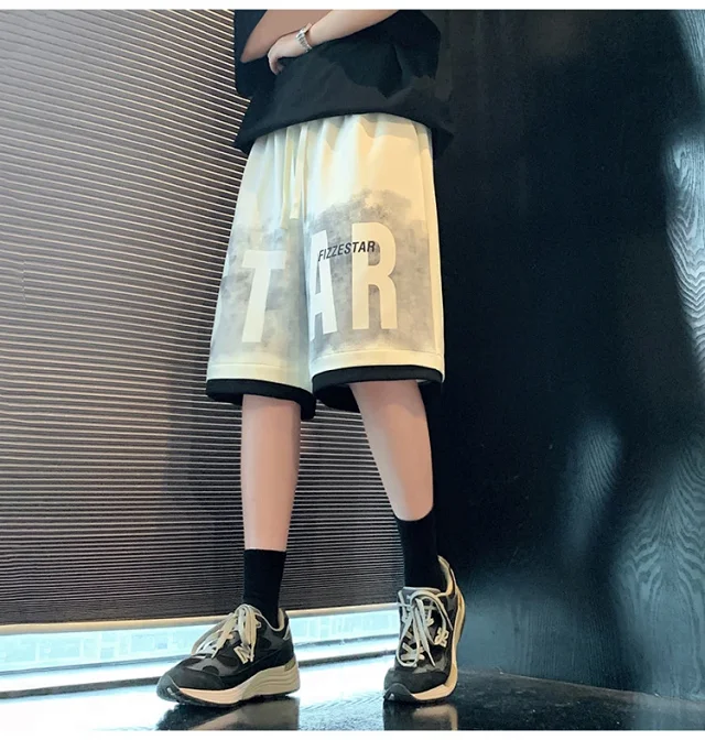 2025 Men's Tie-Dye Oversize Sport Shorts Detail