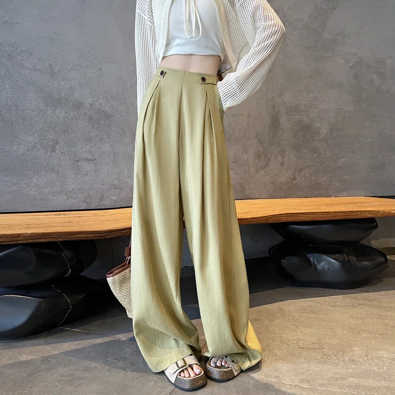 Summer Thin Tencel White Pants