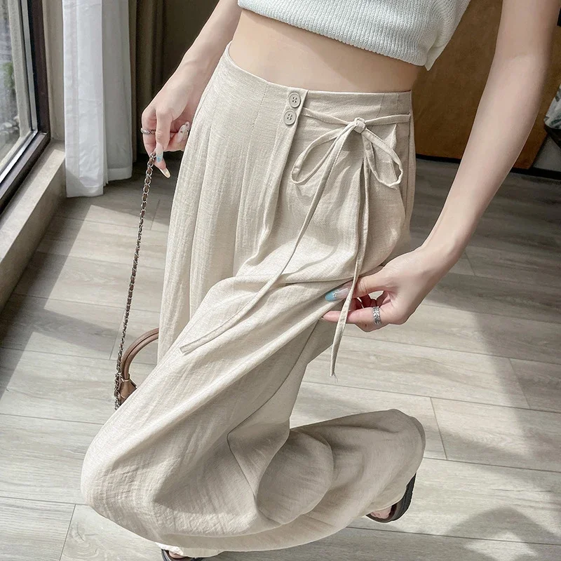 Women's Summer Linen Wide-leg Pants