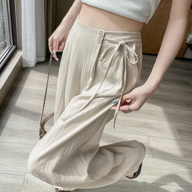 Women's Summer Linen Wide-leg Pants