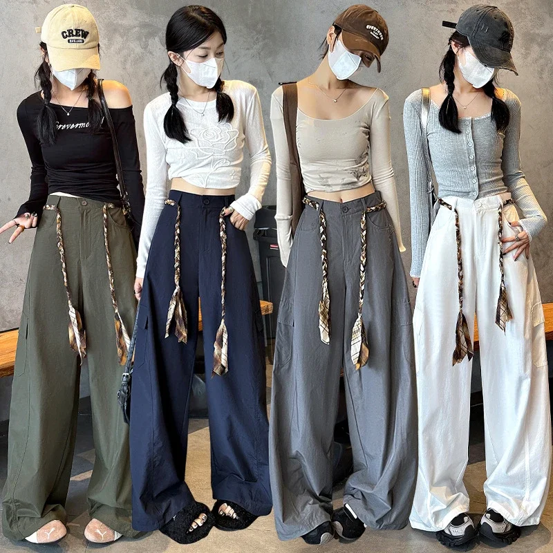 2025 Women's High-Waist Baggy Wide-Leg Cargo Pants