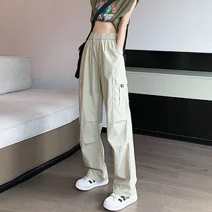 Women's 2025 Summer Drawstring Cargo Pants Detail