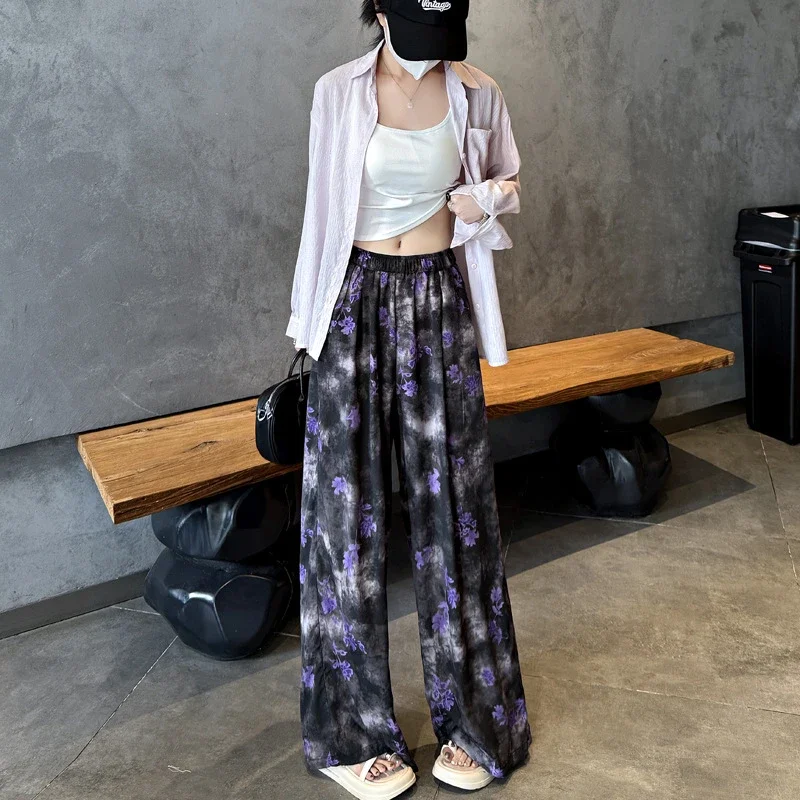 Women's Silk Wide-Leg Pants